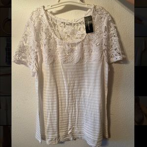 Lane Bryant White T-Shirt